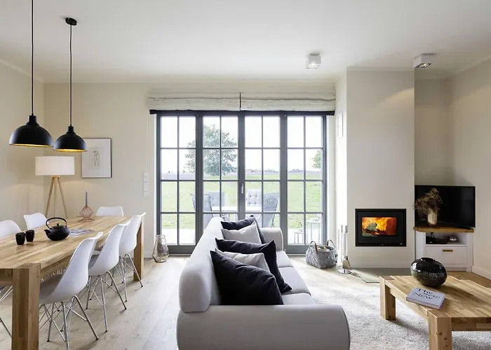 Reetland Am - Luxus Reetdachvilla Mit 3 Schlafzimmern, Sauna Und Kamin E07 드란스케